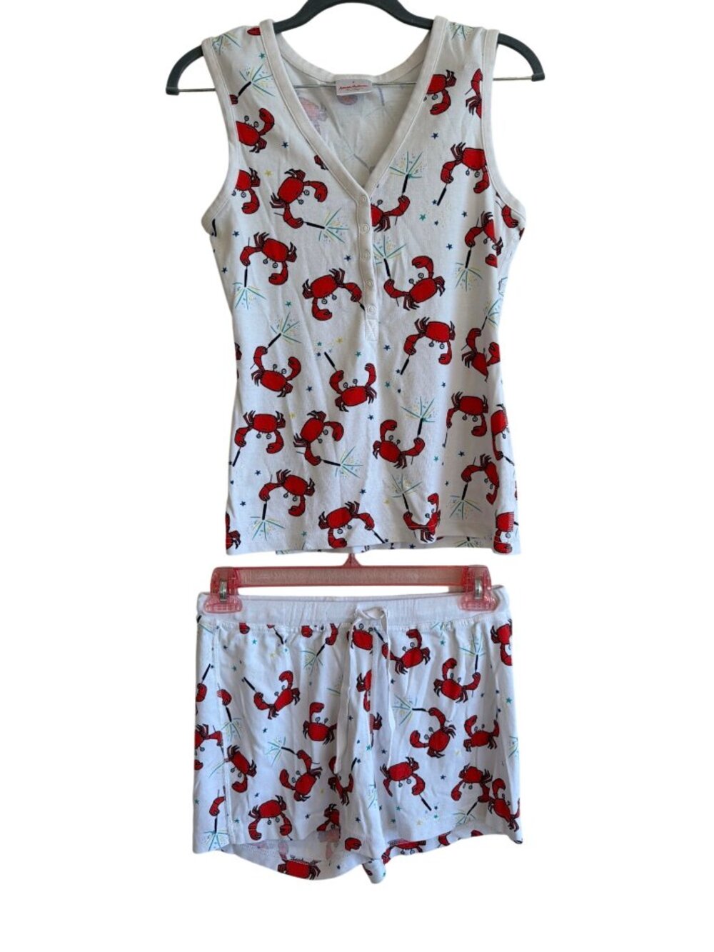 Hanna Andersson organic cotton pajama set Small Lobster Coastal Rare - Picture 6 of 14